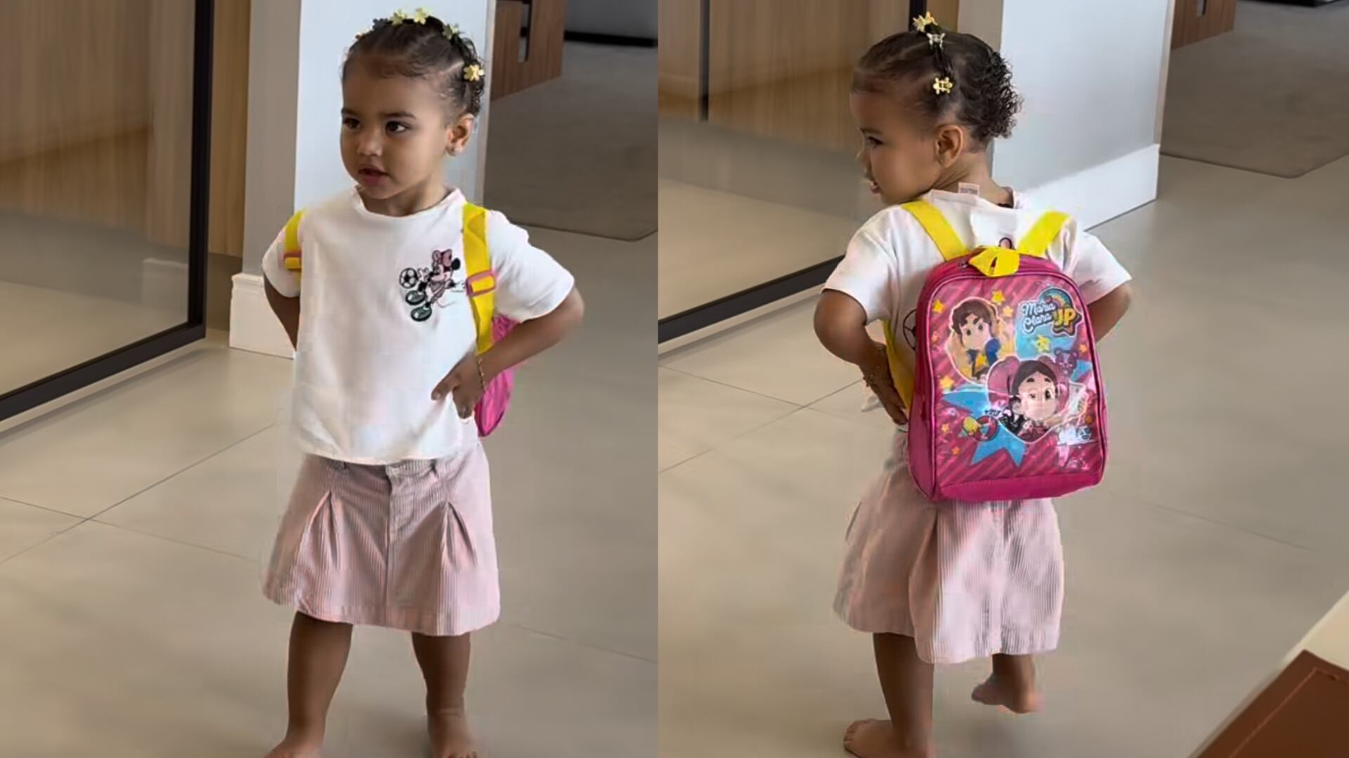 Filha de Neymar aparece com mochila que custa menos de R$ 200 e web reage:  'Da 25 de Março' 🎒 – R7 Entretenimento